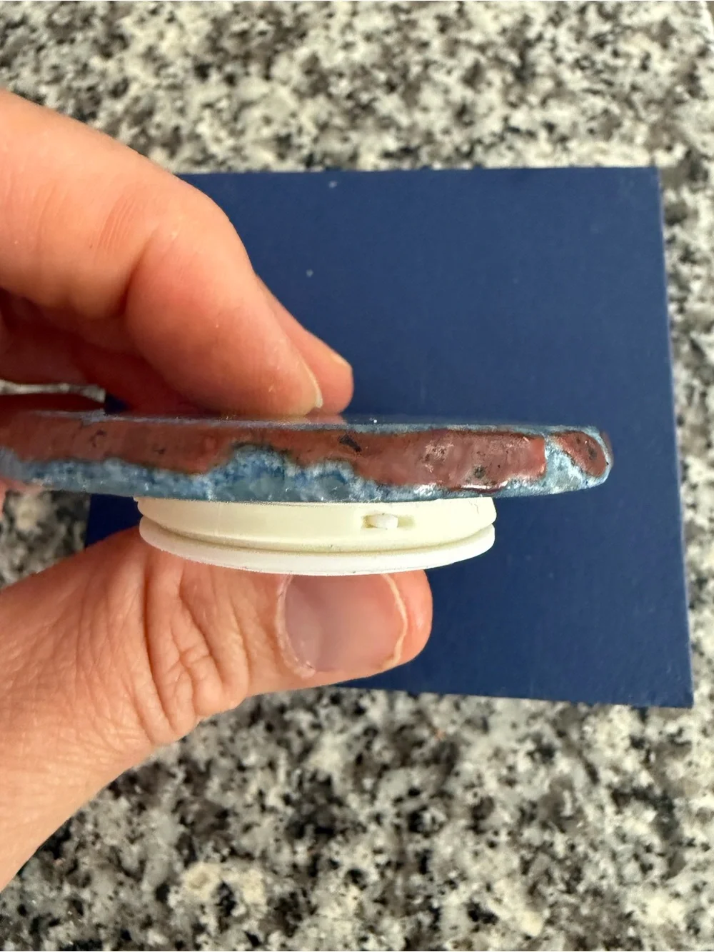 Blue Agate Slice Pop Socket